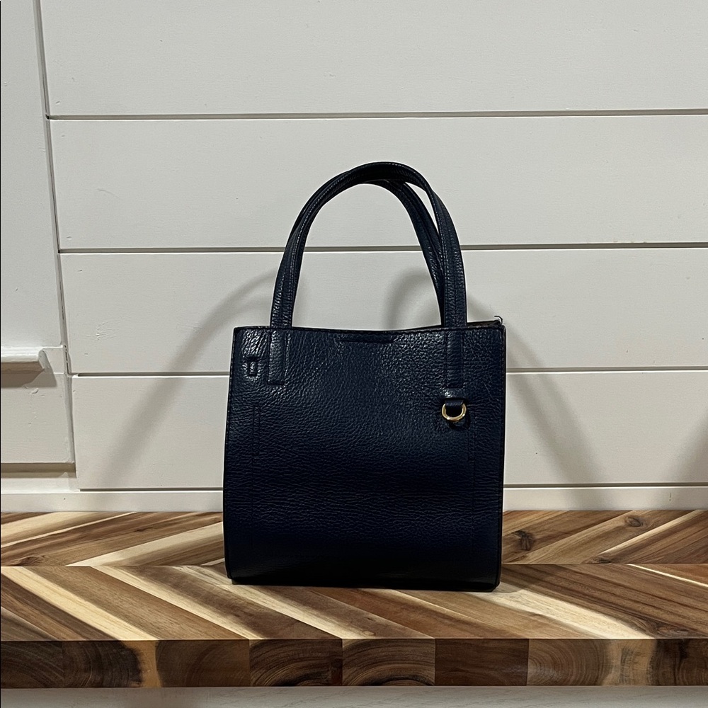 Banana Republic Navy Leather Tote